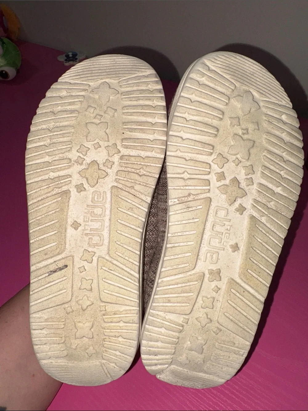 Hey Dude Kids Heathered Taupe Slip-On Moccasins